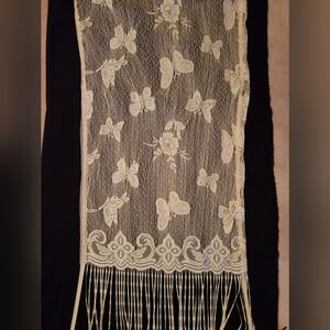 Ivory colored scarf, lightweight and feminine, OS